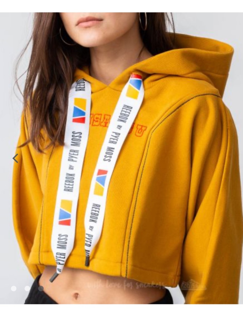 Reebok by Pyer Moss cropped hoodie